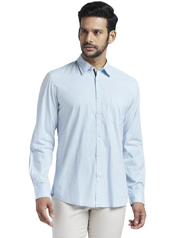 blue printed casual shirt - 17767776 - Zoom Image - 1