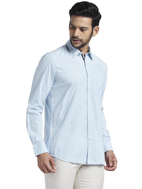 blue printed casual shirt - 17767776 - Zoom Image - 2