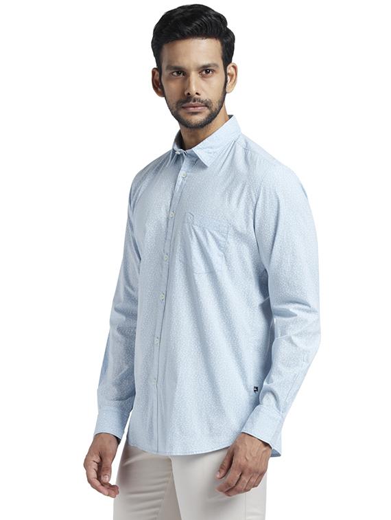blue printed casual shirt - 17767776 - Zoom Image - 3