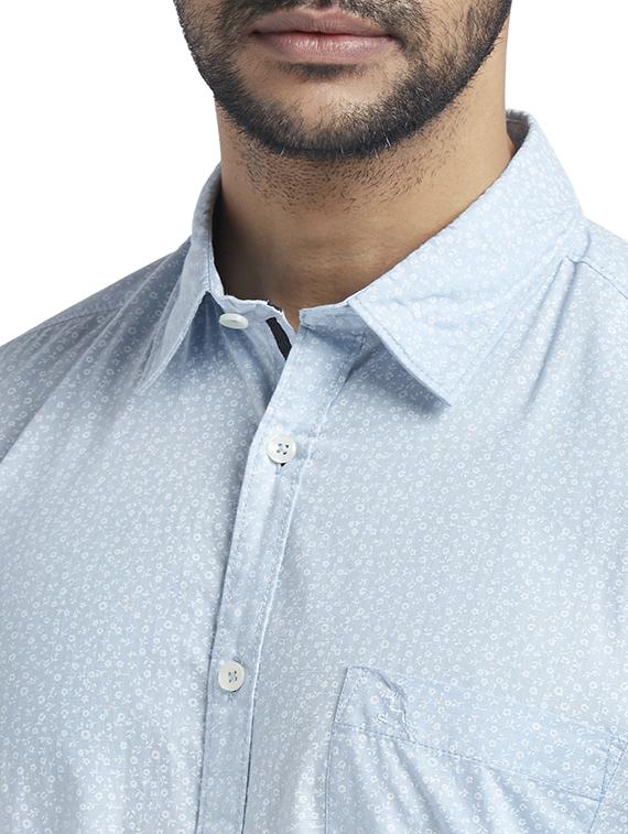 blue printed casual shirt - 17767776 - Zoom Image - 6