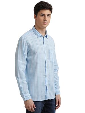 blue checkered casual shirt - 17767787 - Standard Image - 2