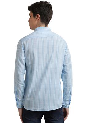 blue checkered casual shirt - 17767787 - Standard Image - 4