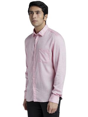 pink solid casual shirt - 17767791 - Standard Image - 3