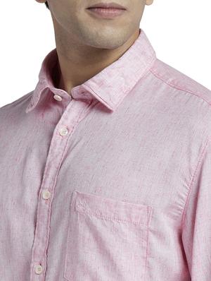 pink solid casual shirt - 17767791 - Standard Image - 6