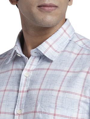 blue checkered casual shirt - 17767796 - Standard Image - 6
