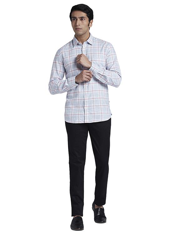 blue checkered casual shirt - 17767796 - Zoom Image - 5