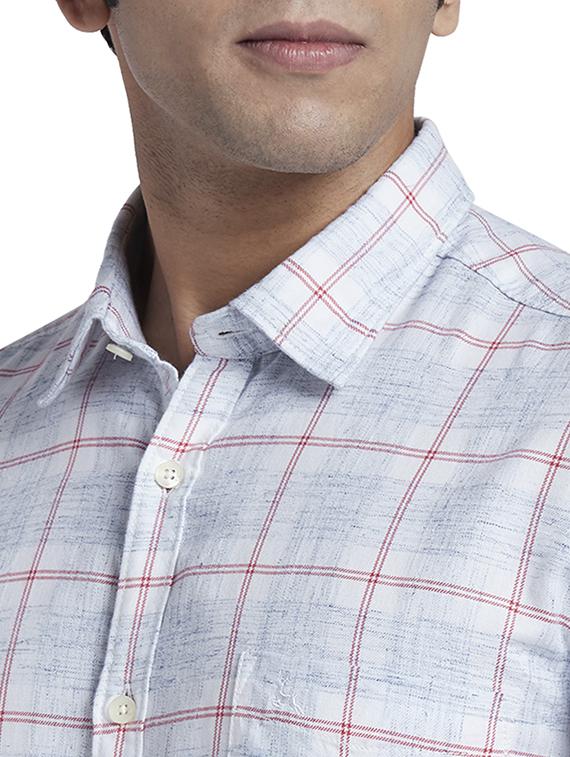 blue checkered casual shirt - 17767796 - Zoom Image - 6