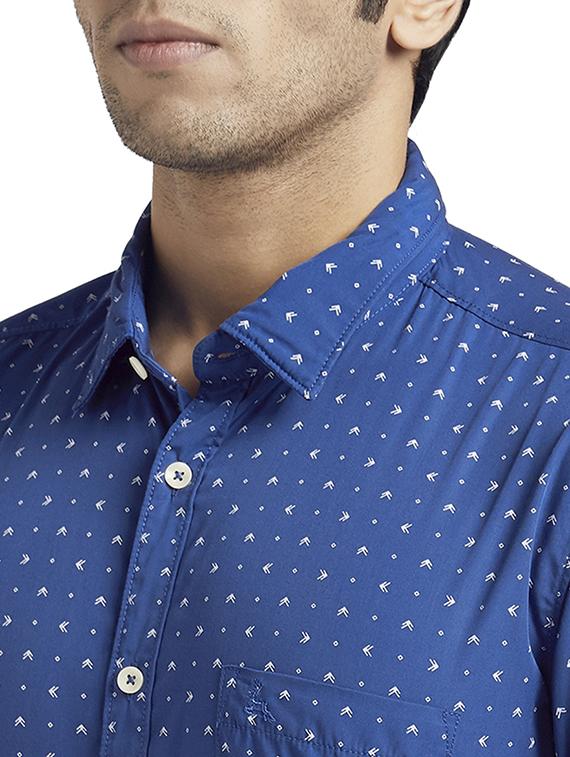 blue printed casual shirt - 17767805 - Zoom Image - 6