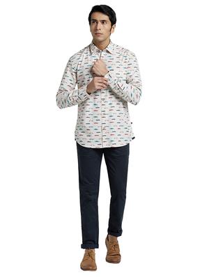 beige printed casual shirt - 17767829 - Standard Image - 5