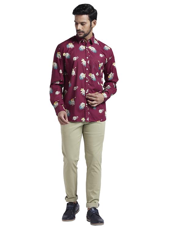 red floral casual shirt - 17767835 - Zoom Image - 5