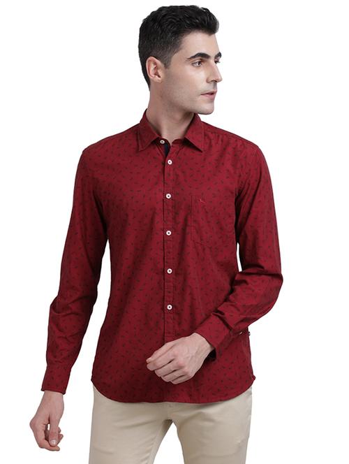 red printed casual shirt - 17767837 - Standard Image - 1