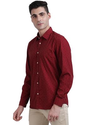 red printed casual shirt - 17767837 - Standard Image - 2