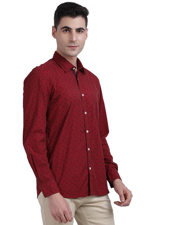 red printed casual shirt - 17767837 - Zoom Image - 3