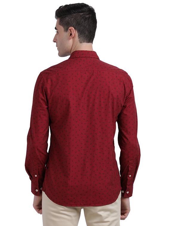 red printed casual shirt - 17767837 - Zoom Image - 4