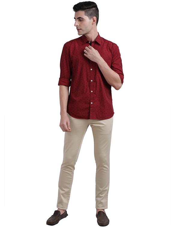 red printed casual shirt - 17767837 - Zoom Image - 5
