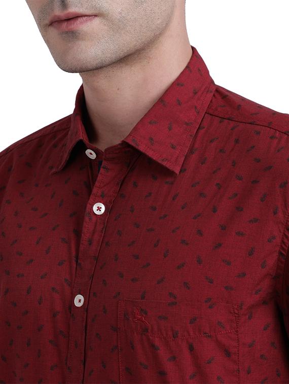 red printed casual shirt - 17767837 - Zoom Image - 6