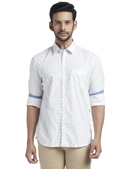 white printed casual shirt - 17767845 - Standard Image - 1