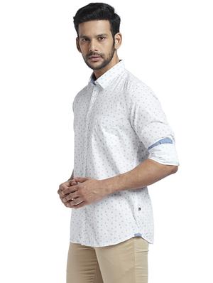 white printed casual shirt - 17767845 - Standard Image - 2
