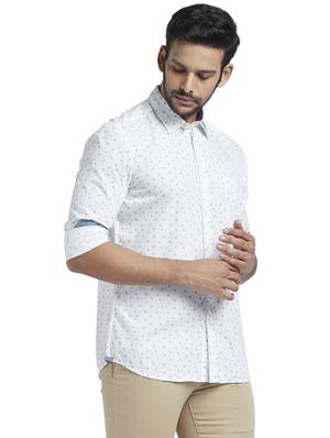 white printed casual shirt - 17767845 - Standard Image - 3