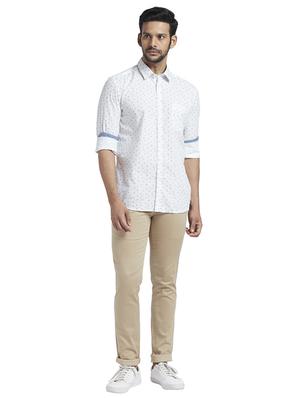 white printed casual shirt - 17767845 - Standard Image - 5
