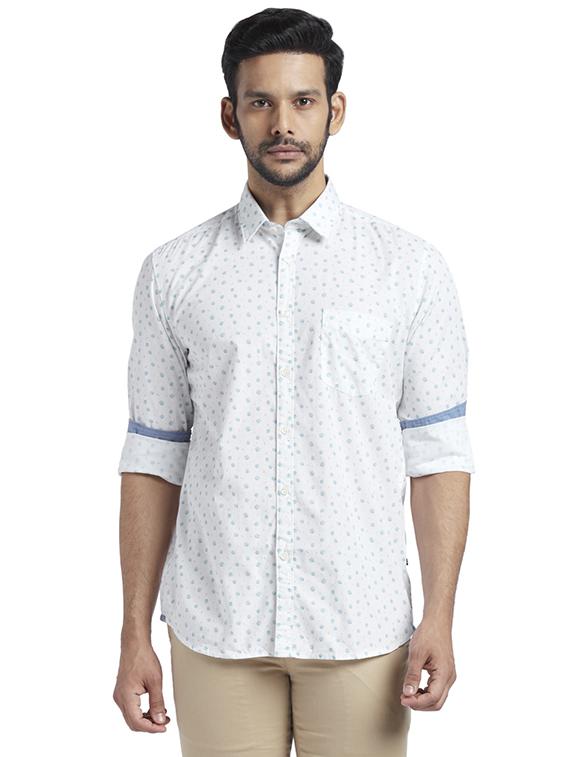 white printed casual shirt - 17767845 - Zoom Image - 1
