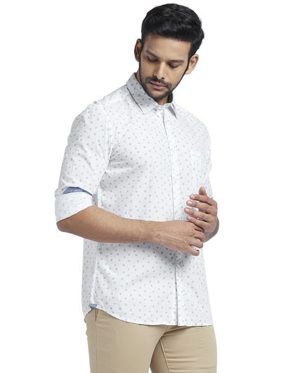 white printed casual shirt - 17767845 - Zoom Image - 3