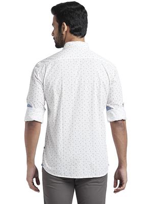 white printed casual shirt - 17767848 - Standard Image - 4