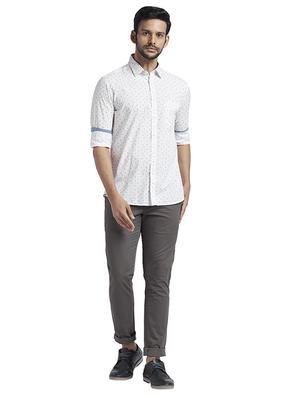 white printed casual shirt - 17767848 - Standard Image - 5