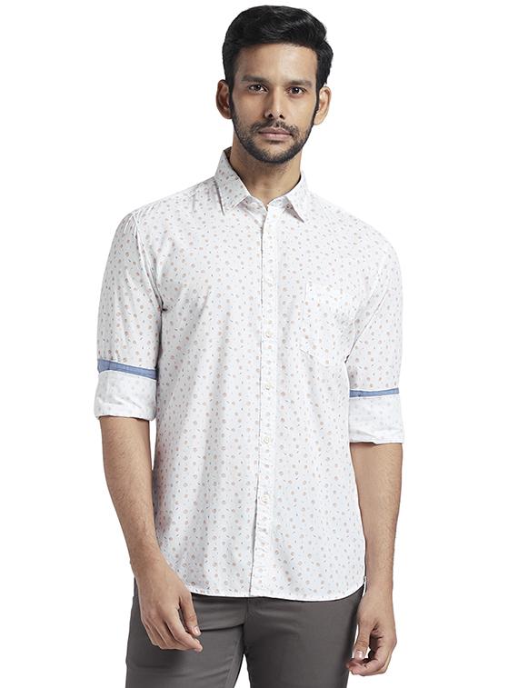 white printed casual shirt - 17767848 - Zoom Image - 1