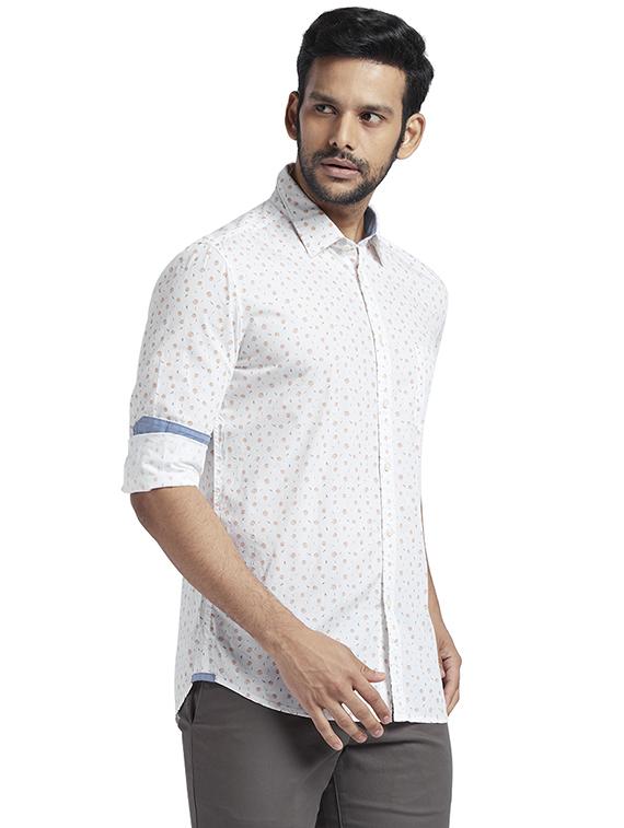 white printed casual shirt - 17767848 - Zoom Image - 2