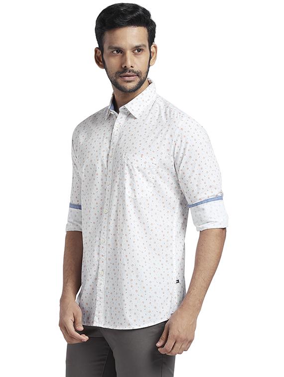 white printed casual shirt - 17767848 - Zoom Image - 3