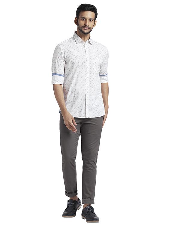 white printed casual shirt - 17767848 - Zoom Image - 5