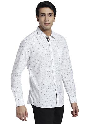 white printed casual shirt - 17767857 - Standard Image - 2