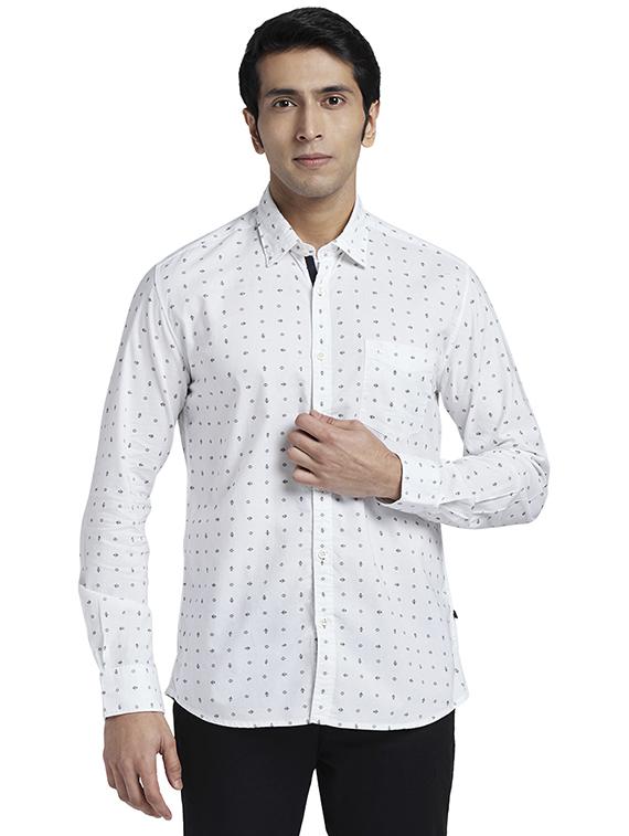 white printed casual shirt - 17767857 - Zoom Image - 1