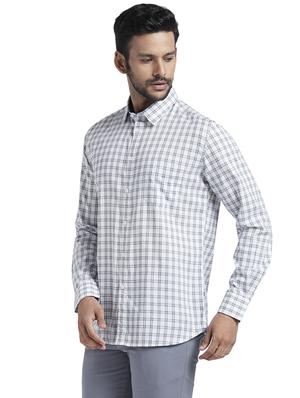white checkered casual shirt - 17767860 - Standard Image - 2