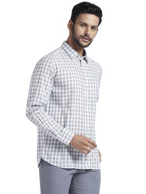 white checkered casual shirt - 17767860 - Standard Image - 3