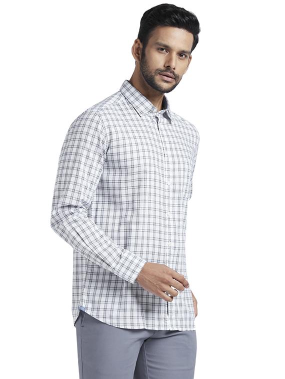 white checkered casual shirt - 17767860 - Zoom Image - 3