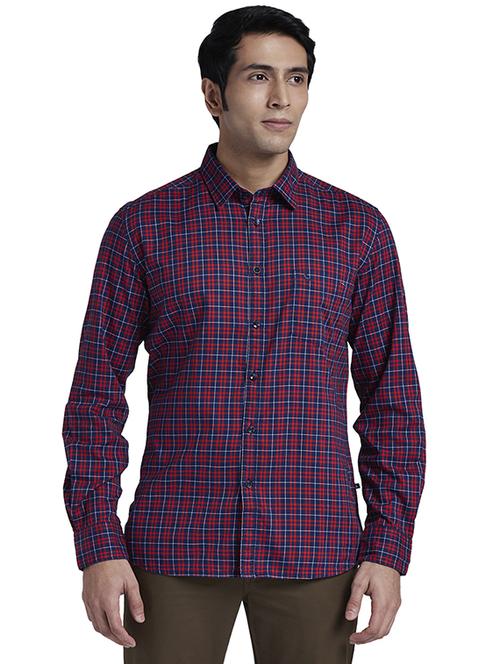 blue checkered casual shirt - 17767865 - Standard Image - 1
