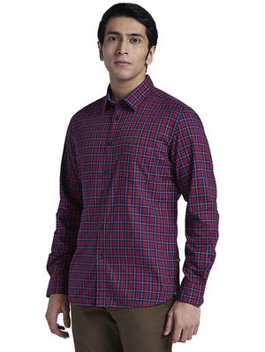 blue checkered casual shirt - 17767865 - Standard Image - 3