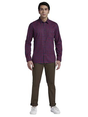 blue checkered casual shirt - 17767865 - Standard Image - 5