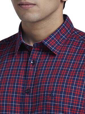 blue checkered casual shirt - 17767865 - Standard Image - 6