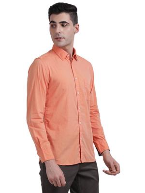 orange solid casual shirt - 17767879 - Standard Image - 2