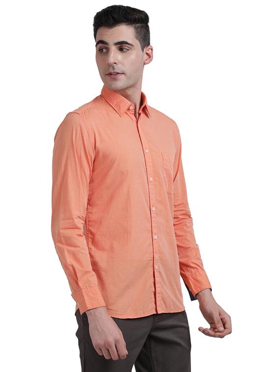 orange solid casual shirt - 17767879 - Zoom Image - 2