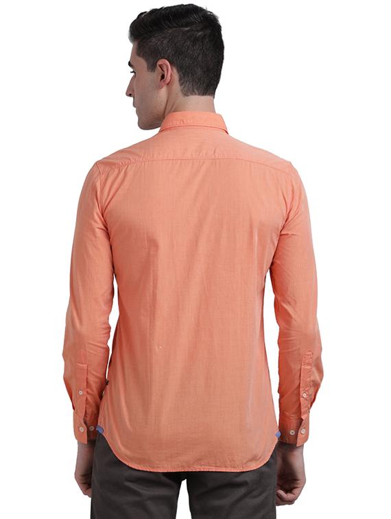 orange solid casual shirt - 17767879 - Zoom Image - 4