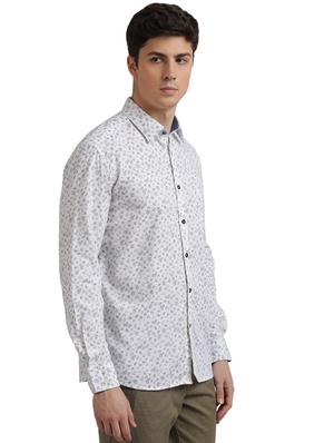 white printed casual shirt - 17767884 - Standard Image - 2