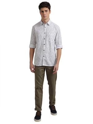 white printed casual shirt - 17767884 - Standard Image - 5