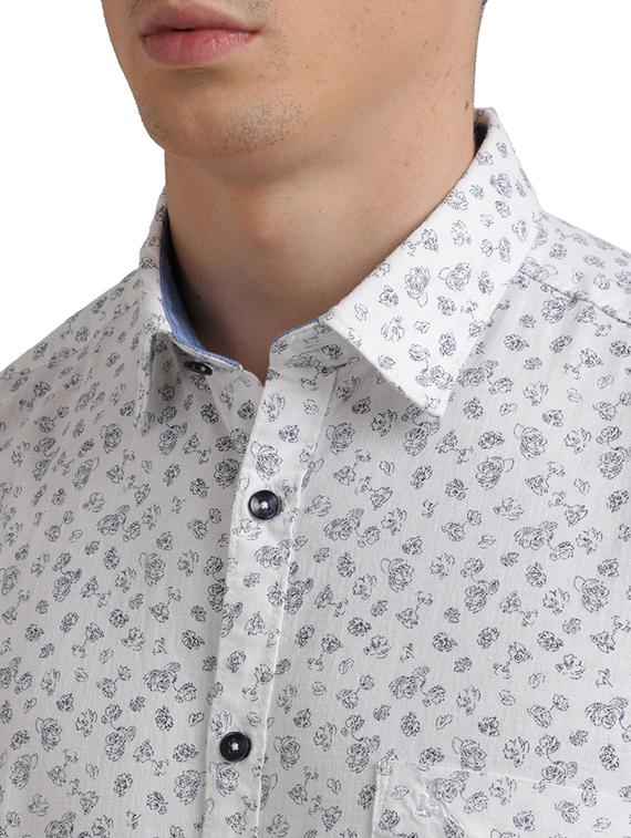 white printed casual shirt - 17767884 - Zoom Image - 6