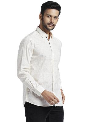 beige printed casual shirt - 17767915 - Standard Image - 2