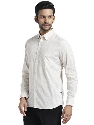 beige printed casual shirt - 17767915 - Standard Image - 3