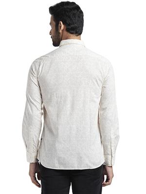 beige printed casual shirt - 17767915 - Standard Image - 4